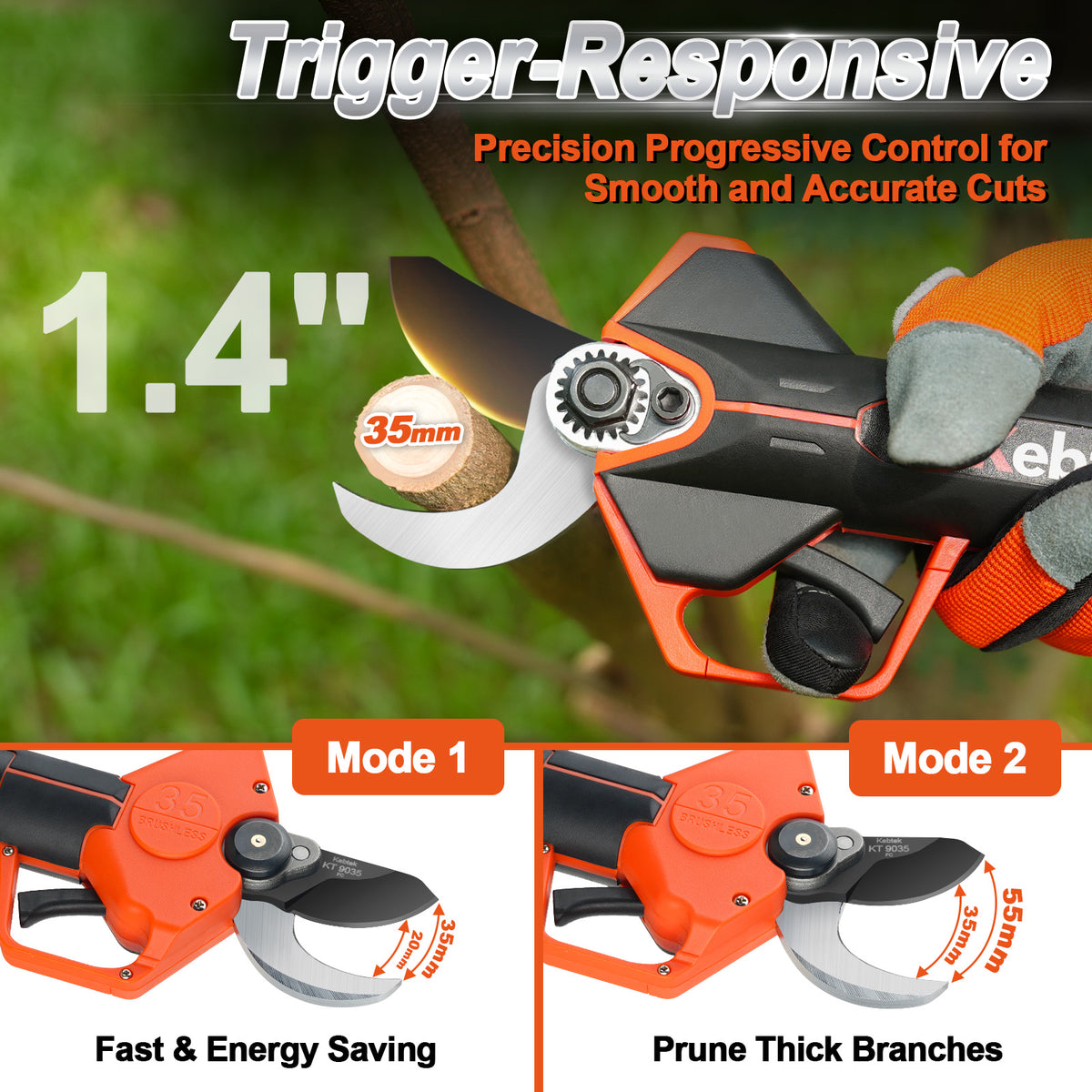 2025 NEW 35MM Electric Pruner Kpro KT9035